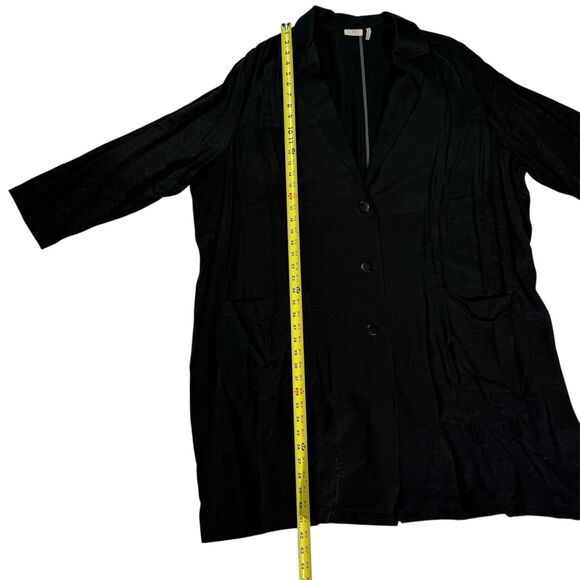LOGO Lori Goldstein Duster Length Blazer Jacket Size 2x Long Sleeve Black! - Picture 6 of 14